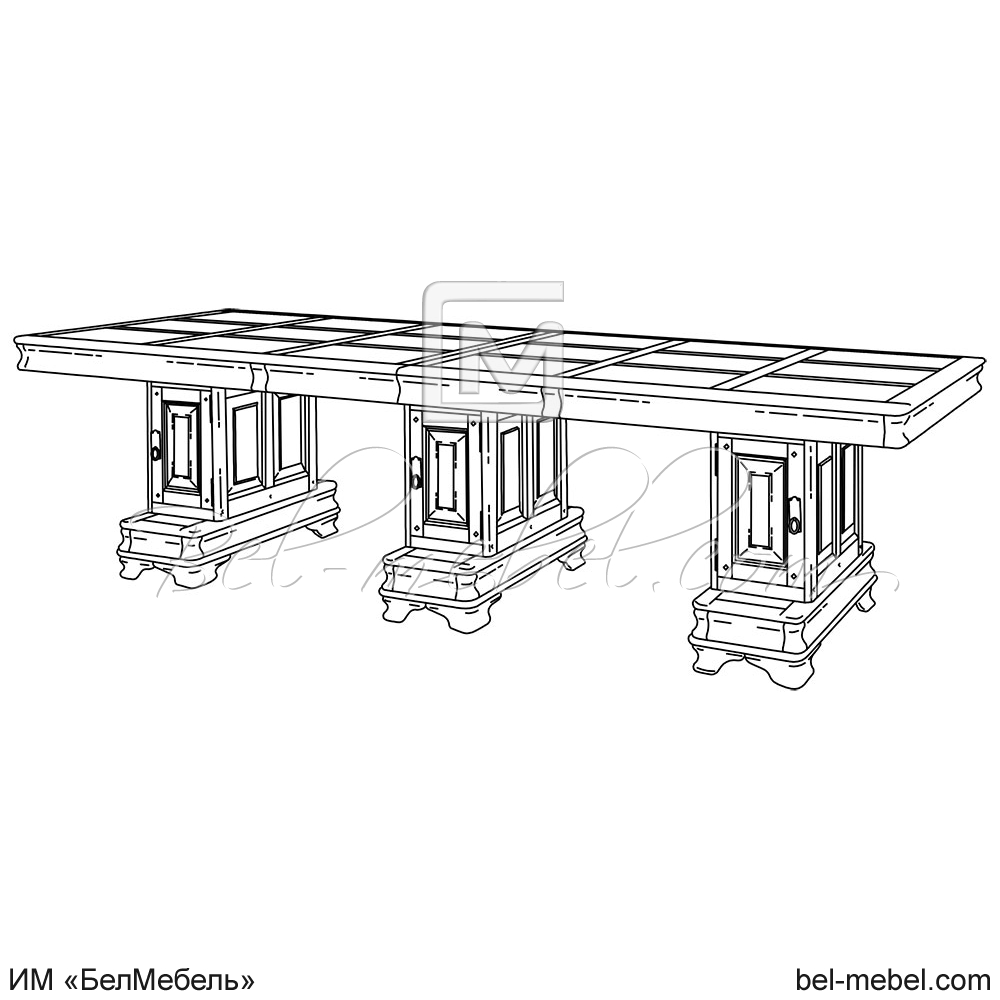 Стол для переговоров "Маэстро" эскиз 200