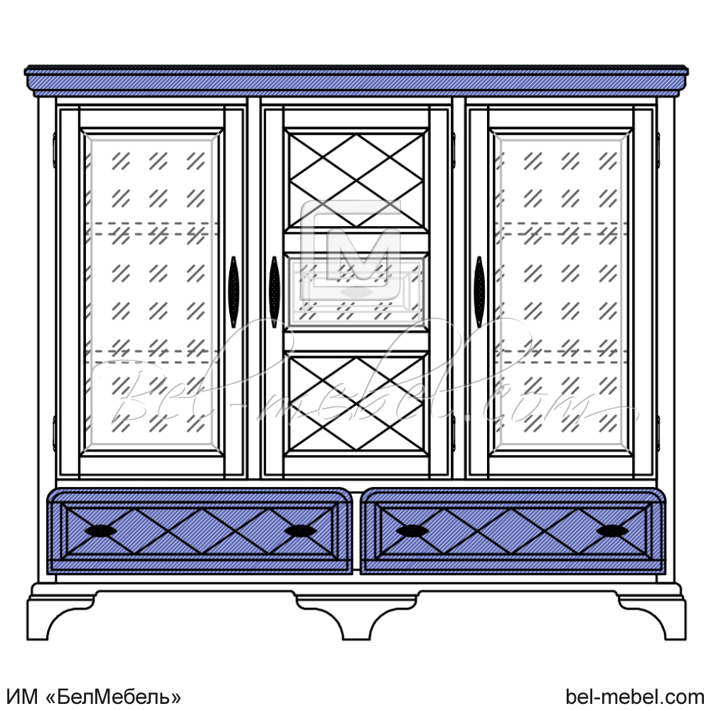 Шкаф комбинированный "Софи" эскиз 117