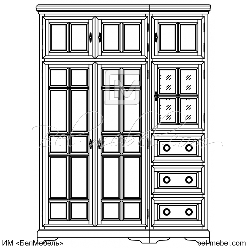 Шкаф комбинированный "Сальвина" эскиз 35