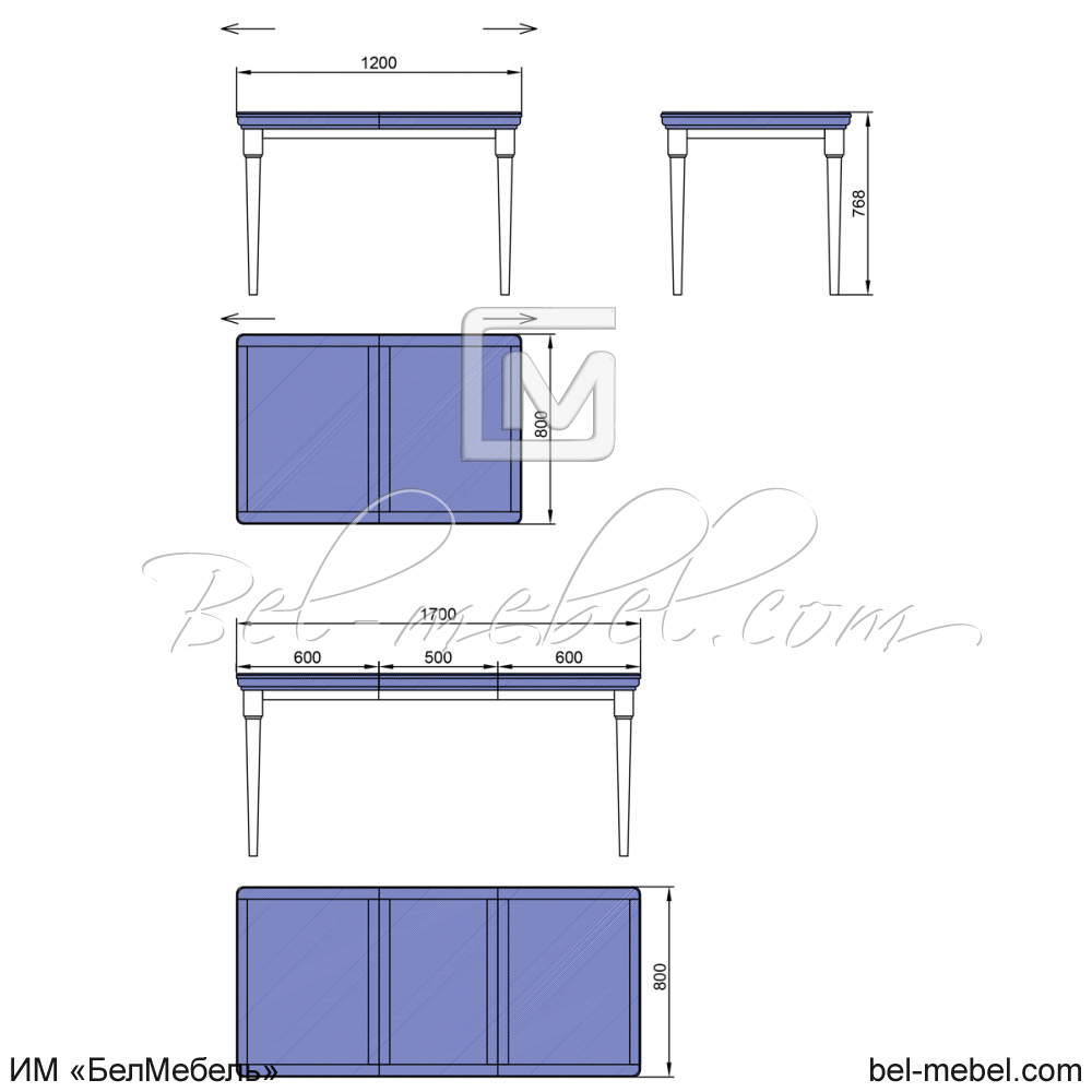 Стол обеденный "Софи" эскиз 87