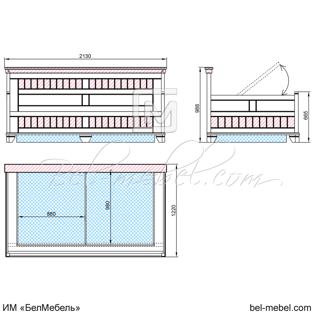 Тахта "Винтаж" эскиз 92П