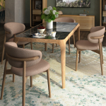 Стол обеденный с декор. стеклом "Порто"