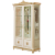 Шкаф-витрина 2д Алези Люкс П1.349.0.19 Слоновая кость с золочением