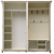 Шкаф комбинированный Алези 2 (прихожая) Слоновая кость с золочением Внутреннее устройство