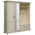 Шкаф комбинированный Алези 2з (прихожая) Слоновая кость с золочением