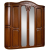 Шкаф для одежды 6-дв Валерия Форест Деко Орех