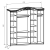 Шкаф для одежды 5-дв Валерия Форест Деко Внутреннее устройство