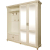 Шкаф комбинированный Алези 22з-01 (прихожая) Слоновая кость с золочением