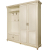 Шкаф комбинированный Алези 2-01 (прихожая) Слоновая кость с золочением
