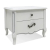 Тумба прикроватная Лаура ММ-267-03 Альба с серебрением