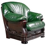Кресло Милан-1 (Дуб (Черешня), Нат. кожа W-2038 Гр.3)