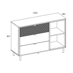 Тумба 3S2N SIMPLE размеры 2