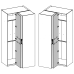 Шкаф угловой 1DG SIMPLE варианты сборки 1
