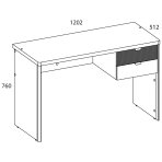 Стол письменный 2S SIMPLE чертёж 1