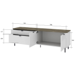 Тумба RTV 2D2S SIMPLE размеры 1