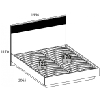 Кровать 160 с подъемником SIMPLE чертёж